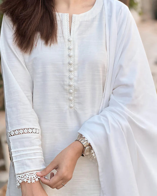 3 Piece - Soft khaddar-Stitched