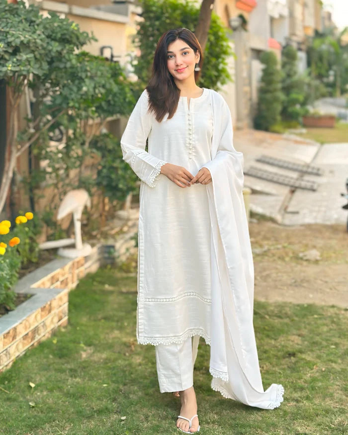 3 Piece - Soft khaddar-Stitched