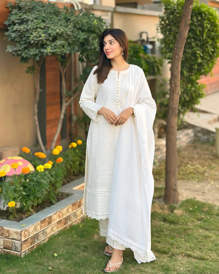 3 Piece - Soft khaddar-Stitched