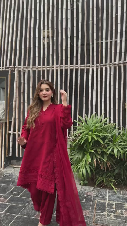 3 Piece - Soft Karandi Stitched