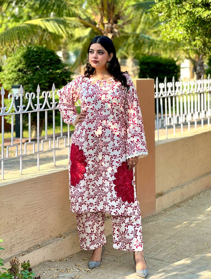 2 Piece Slub Khaddar -Stitched